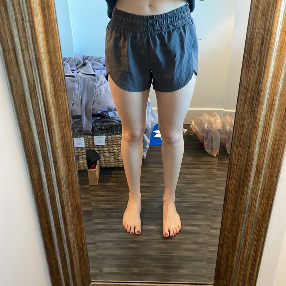 Gray High Waist Target Running Shorts